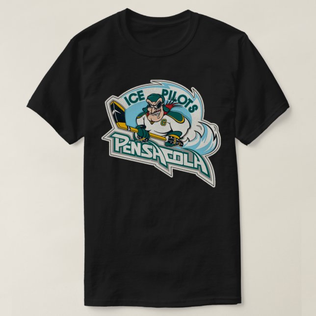 T-shirt Pensacola Pilotes de glace Rétro Déficit Hockey su (Design devant)