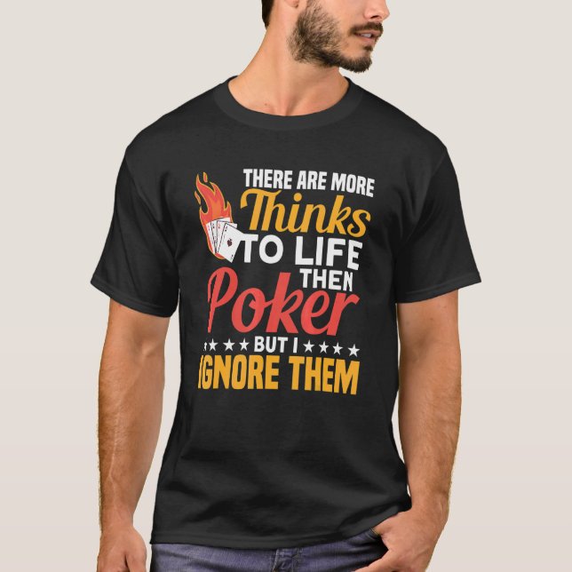 T-shirt pense à vie poker joueur texas tenir em casino p (Devant)