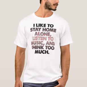 T-shirt Pense Trop Amusant Introvert Citation De Chemises