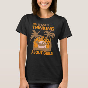 T-shirt Pensée occupée à propos des filles Plage Type Vaca