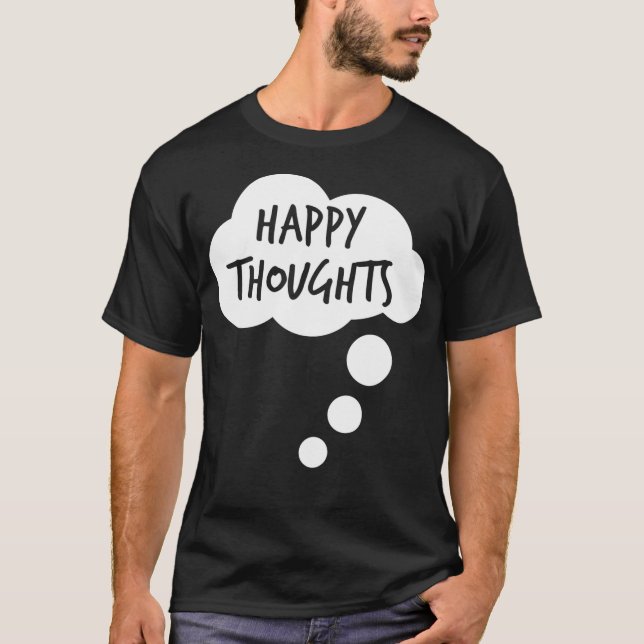 T-shirt pensées heureuses belle BD bulle design cheval (Devant)