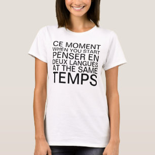 T-shirt Penser en français et en anglais