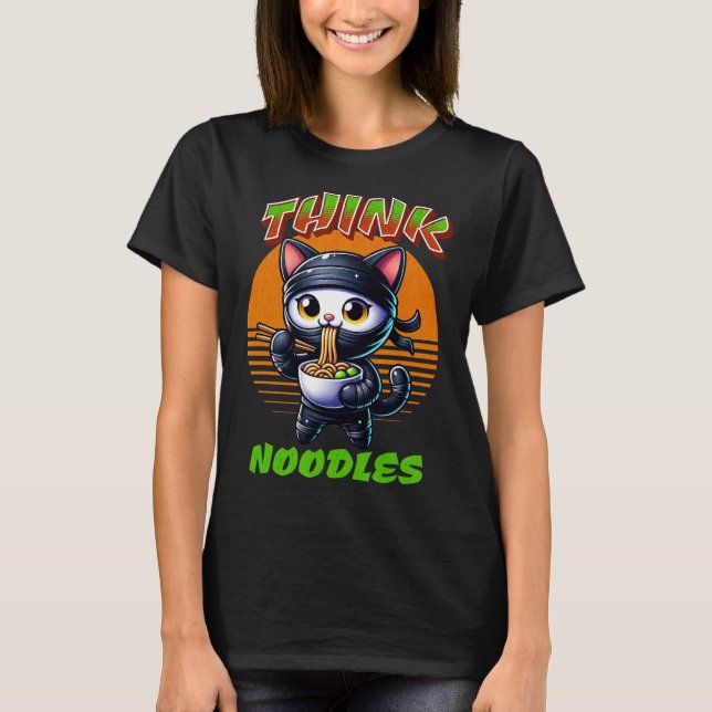 T-shirt Penser les nouilles - Mmm les nouilles Kawaii Ninj (Devant)