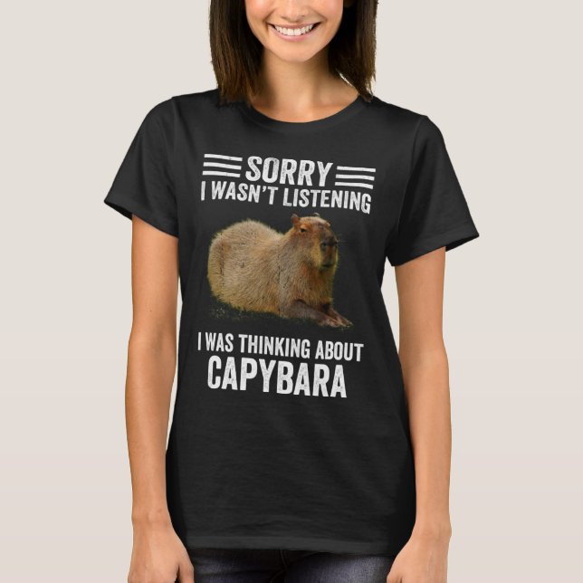 T-shirt Pensez à Capybaras Capybara Rodent Animal H (Devant)