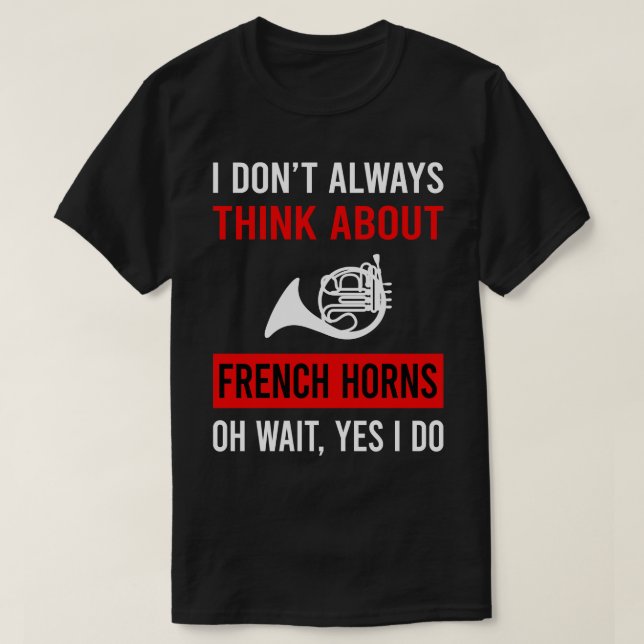 T-shirt Pensez à la Corne française (Design devant)