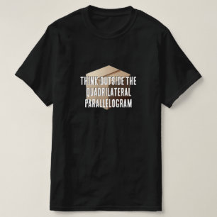 T-shirt Pensez à l'extérieur du parallélogramme quadrilate