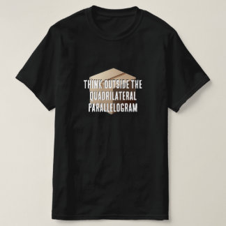 T-shirt Pensez à l'extérieur du parallélogramme quadrilate