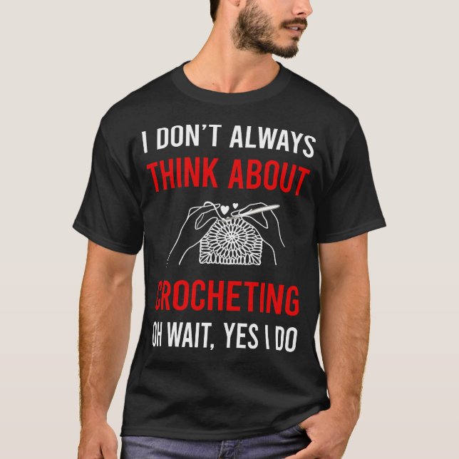 T-shirt Pensez au crochet au crochet (Devant)
