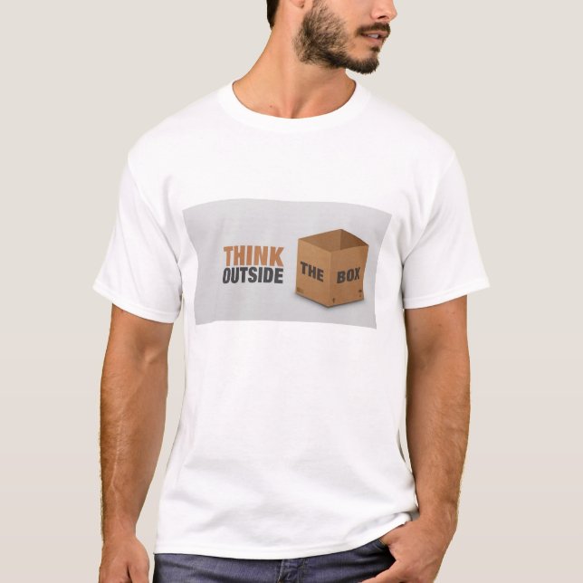 T-shirt Pensez en dehors de la boîte (Devant)
