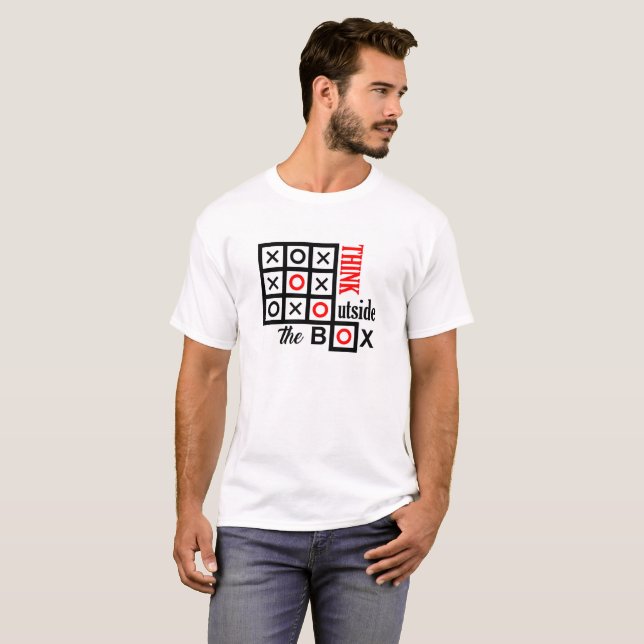T-shirt pensez en dehors du clev futé supplémentaire (Devant entier)