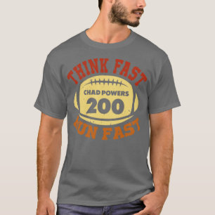 T-shirt Pensez Fast Run Chad Powers Vintage Retro Text