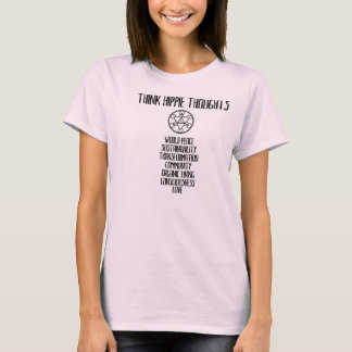 T-SHIRT PENSEZ LES PENSÉES HIPPIES