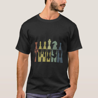 T-shirt Pensez Retro Vintage Chess Pièces Joueur Cadeaux C