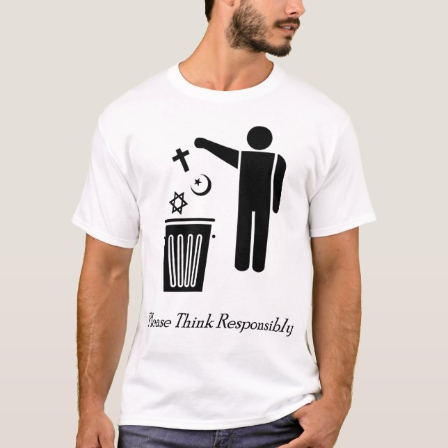 T-shirt Pensez svp de façon responsable (Devant)