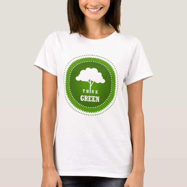 T-shirt Pensez vert "T" (Devant)