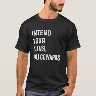 T-shirt Pensez Vos Jeux de Mots Bande de Lâches Drôle Fête