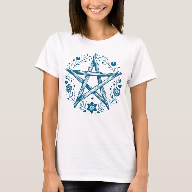 T-shirt Pentacle Wiccan Pagan (Devant)