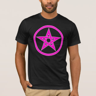 T-shirt Pentagone étoilé magenta de pentagramme