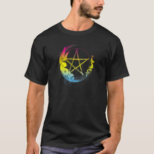 T-shirt Pentagram pansexuel Pagan Wiccan Pan Pride Boho Pe