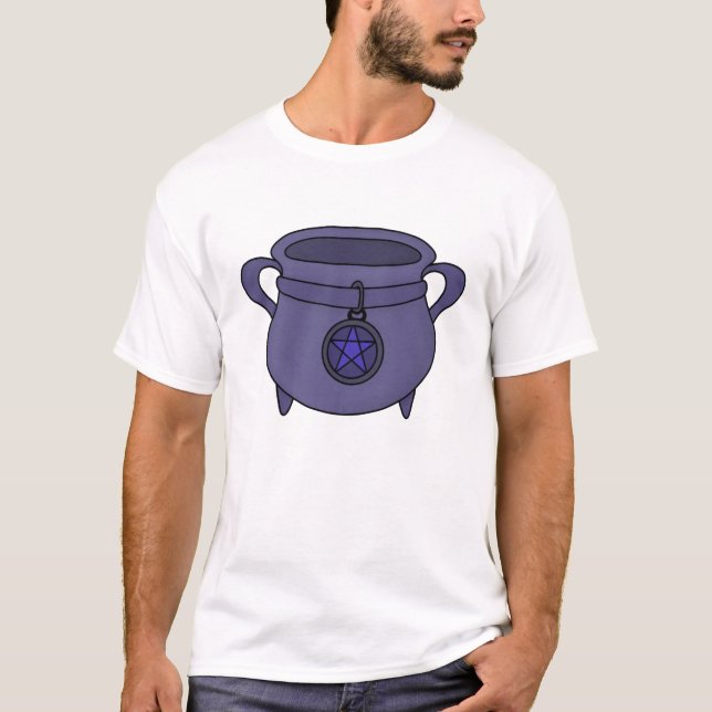 T-shirt Pentagram Pentacle Cauldron (Devant)