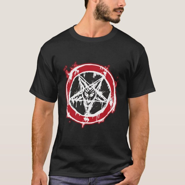 T-shirt Pentagramme inversé Baphomet (Devant)