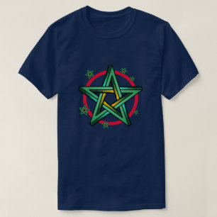 T-SHIRT PENTAGRAMME VERT PERSONNALISABLE