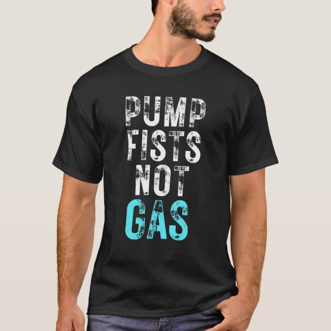 T-shirt Pénurie De Gaz Etats-Unis Poings De Pompe Américai (Devant)