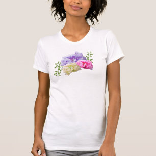 T-Shirt Peonies Bright Floral Bouquet