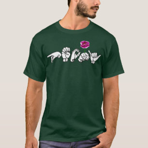 T-shirt PEONY ASL Sign Language Design 1