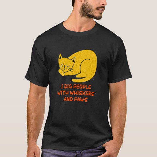 T-shirt People with Whiskers and Paws Cat   Friends Kitten (Devant)