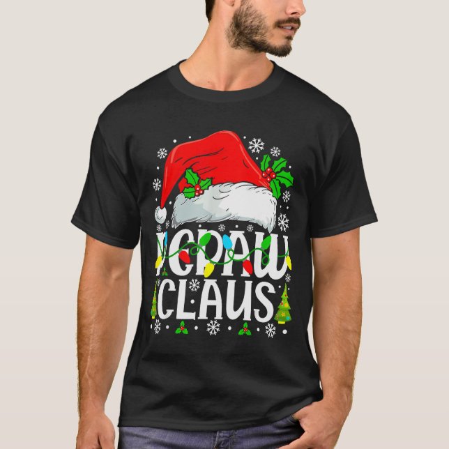 T-shirt Pepaw Claus Funny Christmas Family Matching  (Devant)