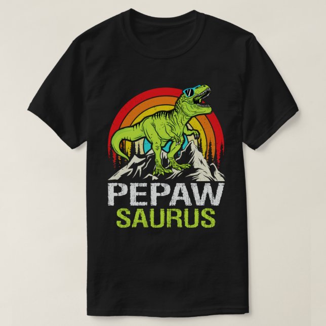 T-shirt Pepawsaurus Dinosaur Grandpa Saurus Fête des pères (Design devant)