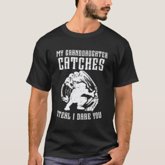 T-shirt Pépé attrapeur de softball drôle Attrapeur de soft
