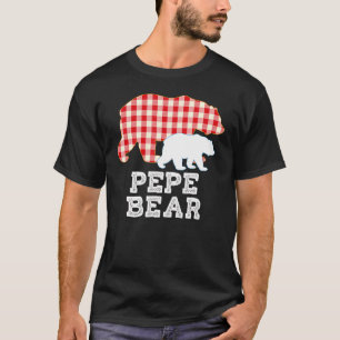 T-shirt Pepe Plaid Grande Ours Papa papa grand-papa Père D