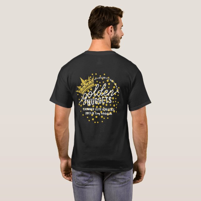 T-shirt PÉPITES D'OR : Logo officiel sur le noir (Dos entier)