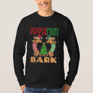 T-shirt Peppermenthe Bark Christmas Dachshund Chien