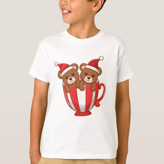 T-shirt Peppermenthe Bear Duo (Devant)