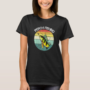 T-shirt Perch Fishing Retro Pêcheuse Vintage Femme Amour