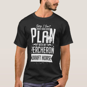 T-shirt Percheron Ébauche Cheval Cheval Équitation Équestr