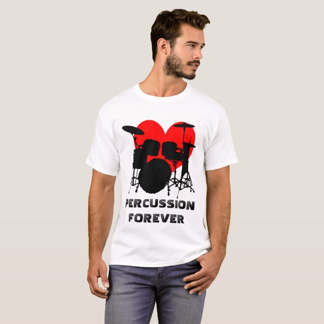 T-shirt Percussion toujours drôle personnalisable (Devant entier)