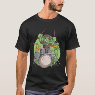T-shirt Percussionniste Batteur Zombie Batterie Tambours H