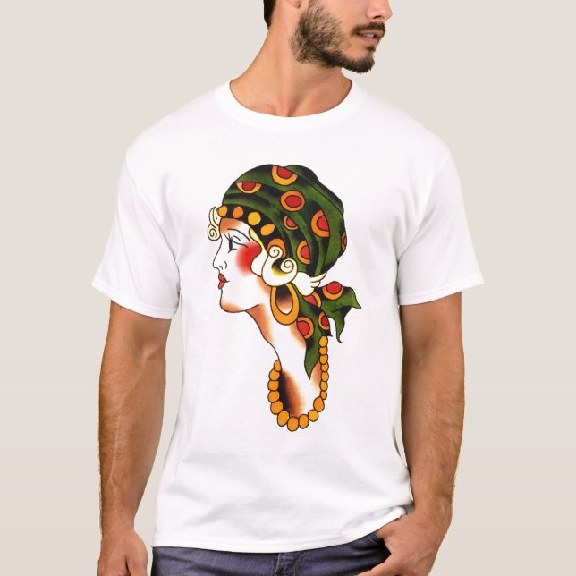 T-shirt Percy arrose la tête de fille par doux (Devant)