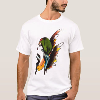 T-shirt Percy arrose la tête de fille par doux