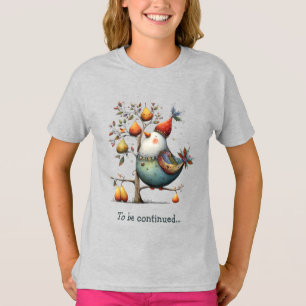T-shirt Perdrix humoristique dans un arbre à poires Fantai