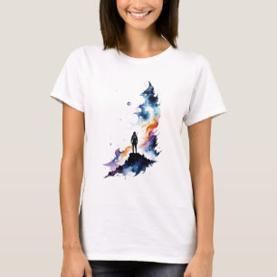 T-shirt Perdu dans le cosmos Watecolor