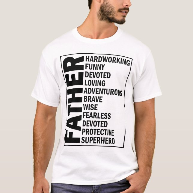 T-shirt Père Adjective Fête des pères Cool Papa Définition (Devant)