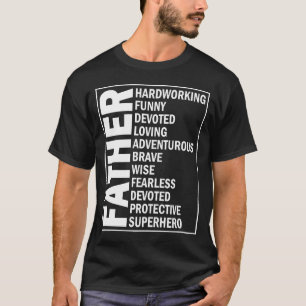 T-shirt Père Adjective Fête des pères Cool Papa Définition