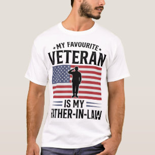 T-shirt Père beau-père vétéran Citation patriotique vintag