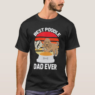 T-shirt Père Caniche Rétro Vintage Papa Chien Propriétaire