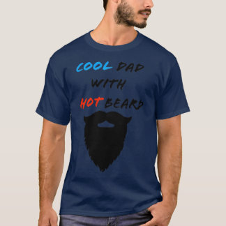 T-shirt Père cool avec barbe chaude